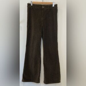 Urban outfitters suede flare pants, size 6, brown